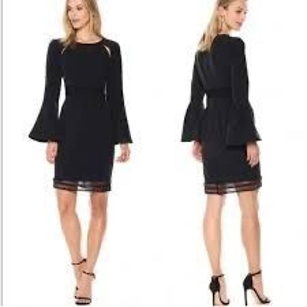 NWT $148 Catherine Malandrino 2 Neiman Marcus Sheath black dress